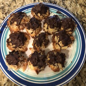 chocolate dipped coconut macaroons