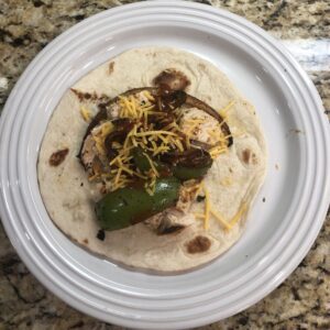 unwrapped chicken fajitas