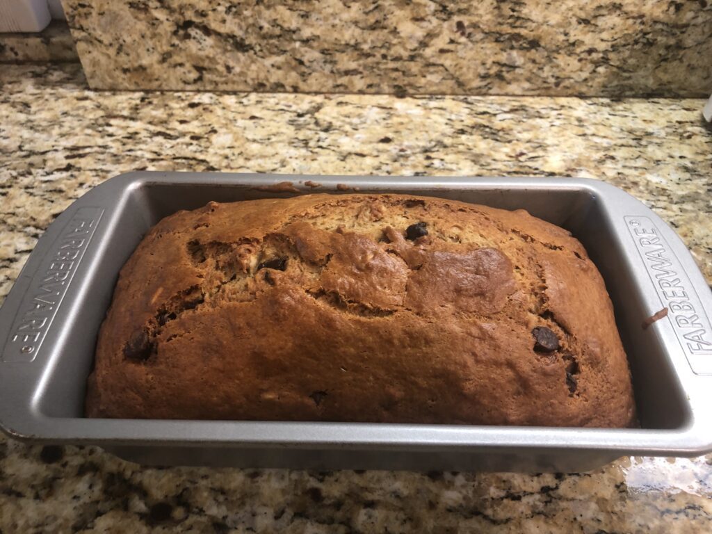 chocolate chip and walnut banana bread