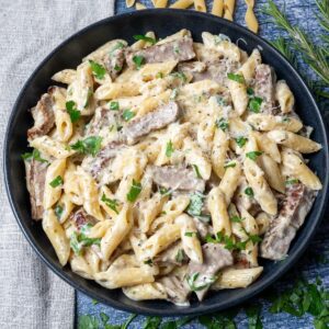 creamy ribeye pasta