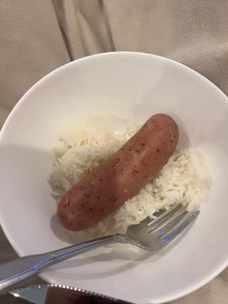 Cody's famous sausage a la rice